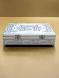 Sigaram 11x8 Inch Silver Plated Wooden Pooja Box For Home Pooja Box K5220