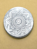 Sigaram 3x3 Inch Silver Plated Round Patli / Chowki for Home Pooja Decor K5221