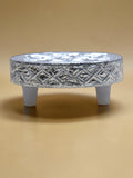 Sigaram 3x3 Inch Silver Plated Round Patli / Chowki for Home Pooja Decor K5221