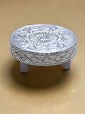 Sigaram 3x3 Inch Silver Plated Round Patli / Chowki for Home Pooja Decor K5221