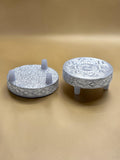 Sigaram 3x3 Inch Silver Plated Round Patli / Chowki for Home Pooja Decor K5222