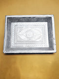 Sigaram 12x9 Inch Silver Plated Pooja Tray For Home & Wedding Functions K5225