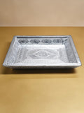 Sigaram 12x9 Inch Silver Plated Pooja Tray For Home & Wedding Functions K5225