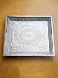 Sigaram 16x13 Inch Silver Plated Pooja Tray For Home & Wedding Functions K5226
