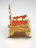 Sigaram 5 x 4 Inch Metal Gold Simhasan for Home & Mandir Pooja Decor K5227