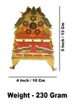 Sigaram 5 x 4 Inch Metal Gold Simhasan for Home & Mandir Pooja Decor K5227