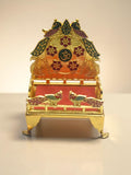 Sigaram 5 x 4 Inch Metal Gold Simhasan for Home & Mandir Pooja Decor K5227