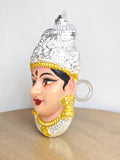 Sigaram 7 Inch Silver Plated Lakshmi Face Mukoot for Home & Varalakshmi Festival K5230