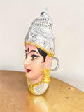 Sigaram 8 Inch Silver Plated Lakshmi Face Mukoot for Home & Varalakshmi Festival K5231