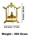 Sigaram Gold Plated Bala Krishna Pooja Jhula – Gold Finish Krishna Swing K5238