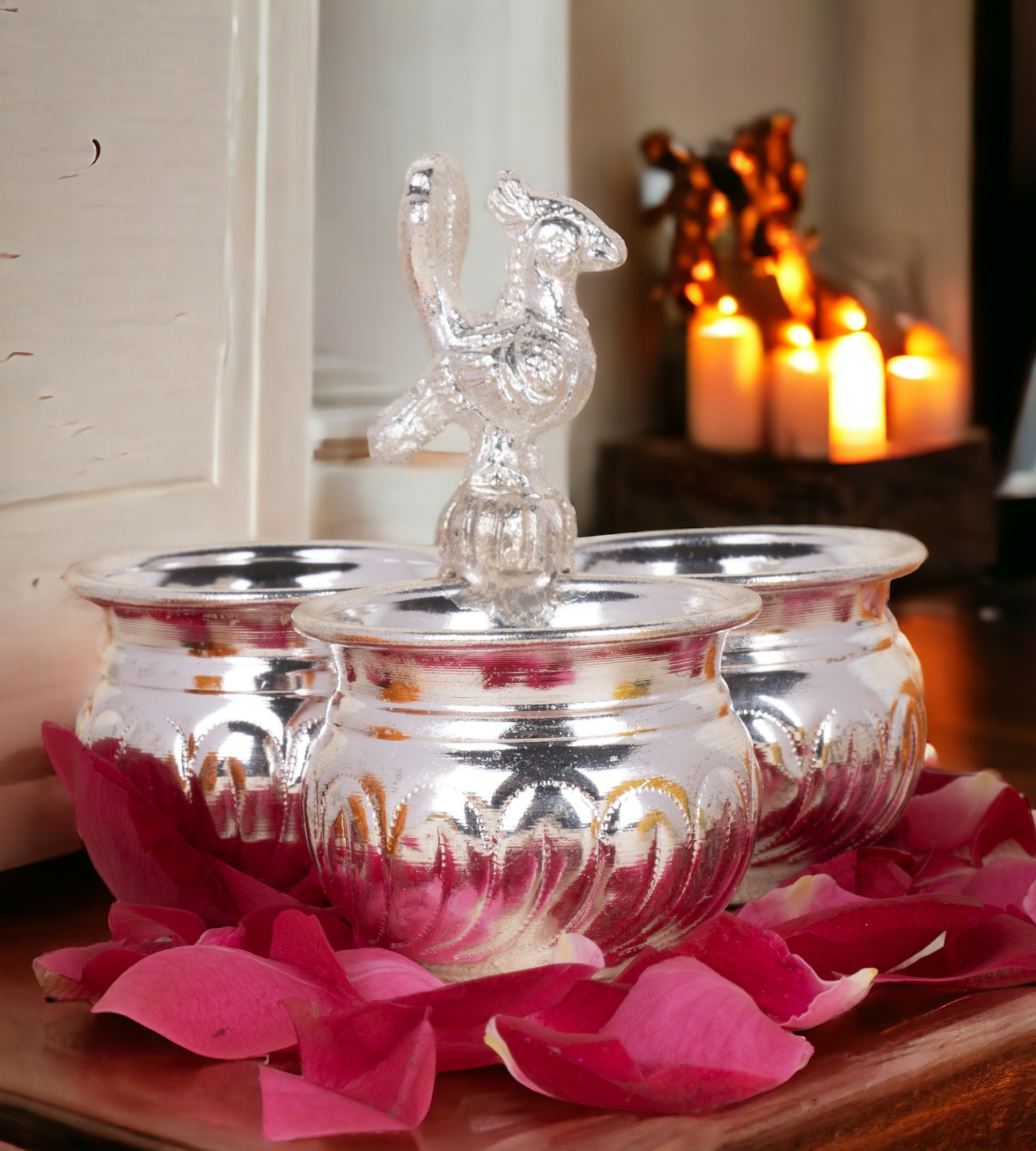 German Silver Pooja Items