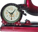 Analog Red Color Deer Table Clock K3921