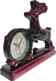 Analog Red Color Deer Table Clock K3921