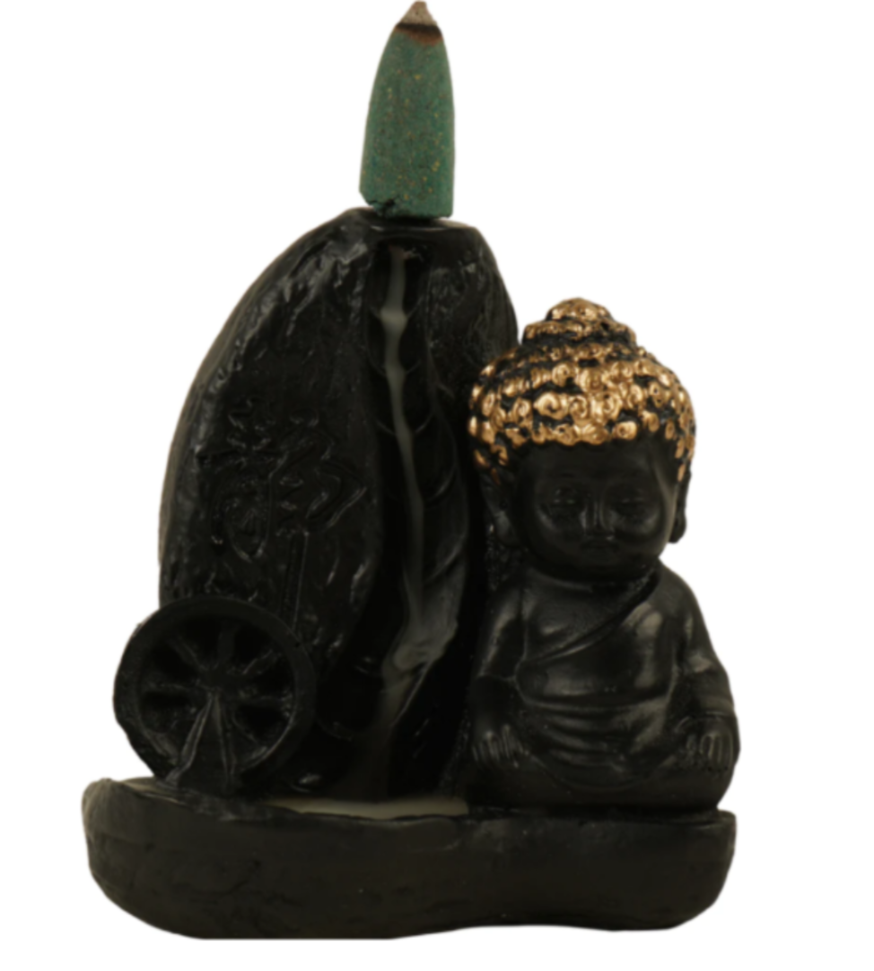 4X4 Inch Buddha Fog Backflow Scented Cone Burner for Home Puja Decor K4216