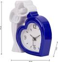 D Blue white Colour 19 X 16 Cm Analog Table Clock K3759