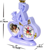 2 in 1 Guitar PF Purple Photo Frame and Table clcok