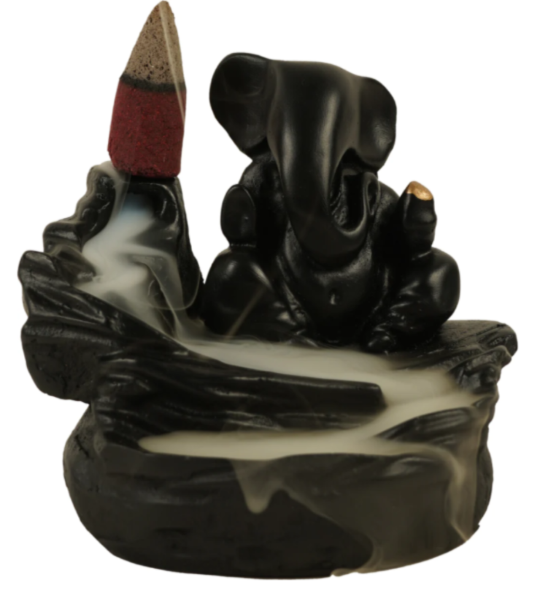 4X3 Inch Ganesha Fog Backflow Scented Cone Burner for Home Puja Decor K4215