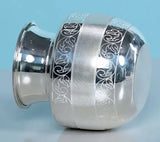 Sigaram 5X5 Inch Flower Floral Design On Plain Kalash for Pooja Decor K4143