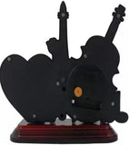 Guiter Effile Tower Photo Frame with Red Wood Finish Table Clock