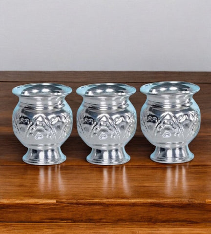 Sigaram 2Inch German Silver Kum Kum Cup For Home Pooja Decore K2517