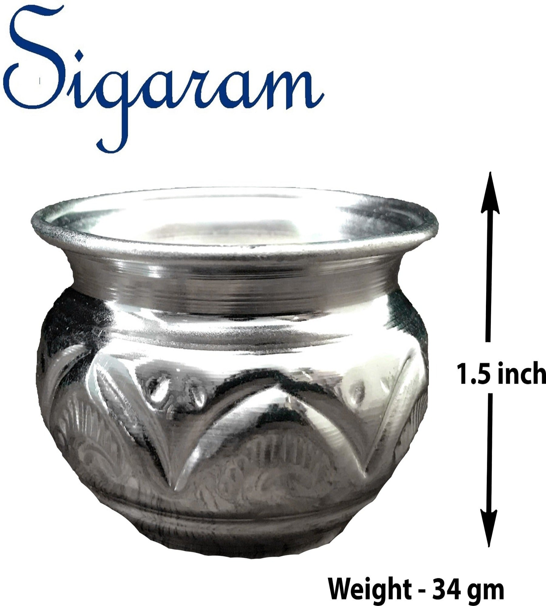 Sigaram German Silver Pooja Thali Cups For Home or Festival Decoration, Office and Return Gift K2525