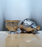 Sigaram 2 Inch German Silver KumKum Barani is best for Home, Office and Temple Poojas K3116