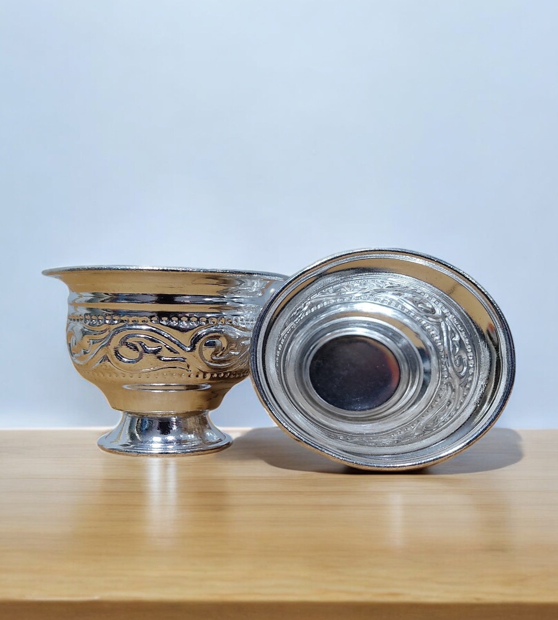 Sigaram 2 Inch German Silver KumKum Barani is best for Home, Office and Temple Poojas K3116