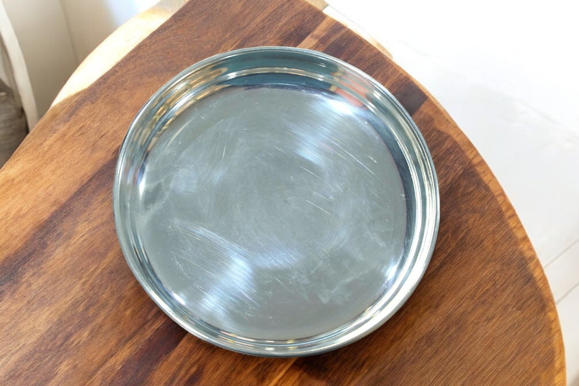 Sigaram German Silver 6 Inch Plain Plate for Home Pooja Decor K3118