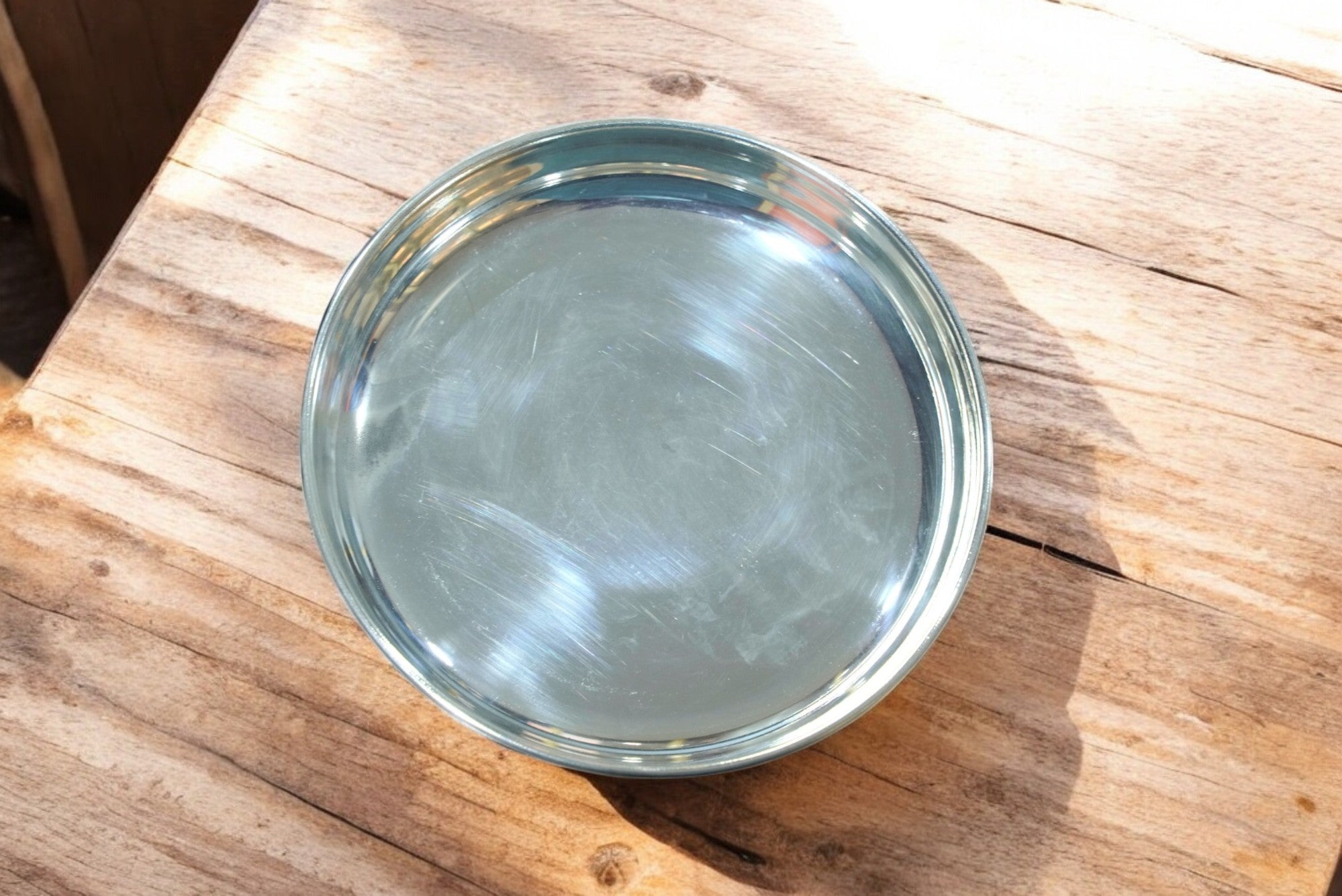 Sigaram German Silver 6 Inch Plain Plate for Home Pooja Decor K3118