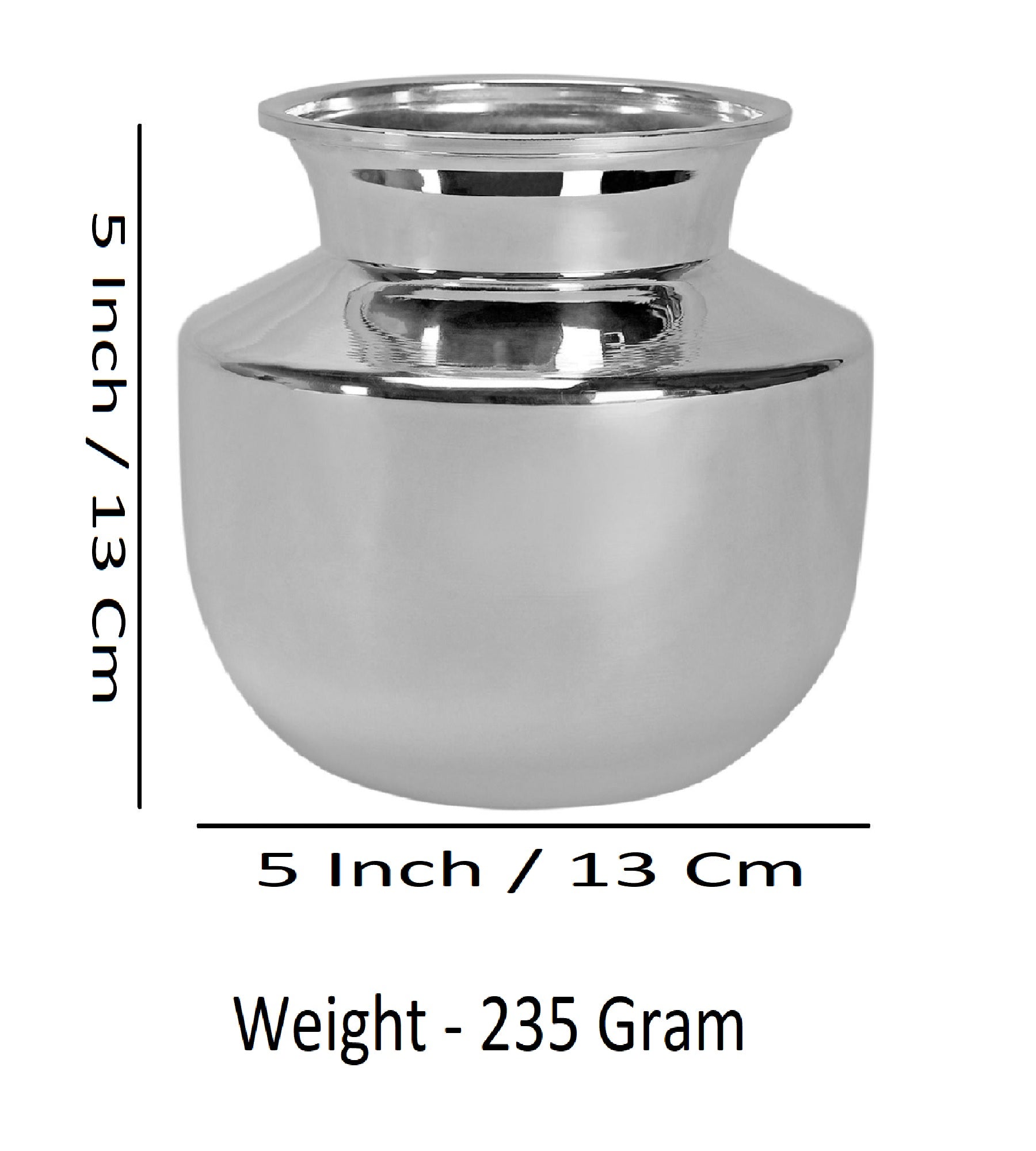 Sigaram German silver 5 Inch plain Chumbu for pooja and festival decorative K3979