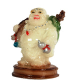 Radium Laughing Buddha - Happy Man - will shine in the dark as radium best suited for Home, Office and Car Dashboard - K412