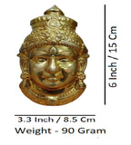 Sigaram 6X3.5 Inch Gold Plated  Lakshmi Face Mukoot for Vara Mahalakshmi Festival K4124