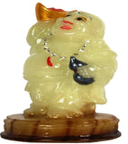 Radium Laughing Buddha - Happy Man - will shine in the dark as radium best suited for Home, Office and Car Dashboard - K415