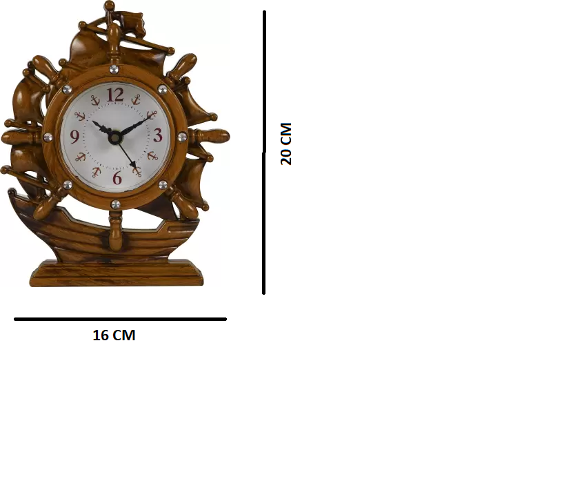 16x20 Cm Analog Table clock for Home Office College K4170