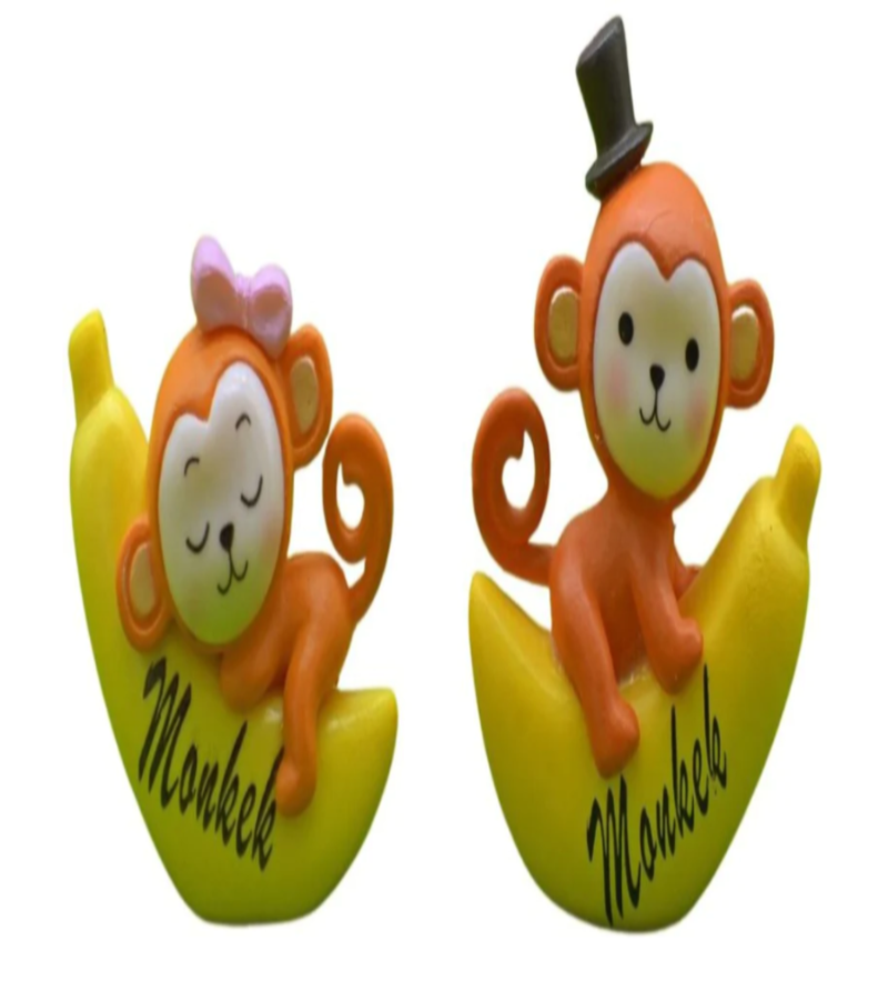 Baby Monkeys On Banana Figurin Miniature Showpiece Statue For Gift,Lovers K4255