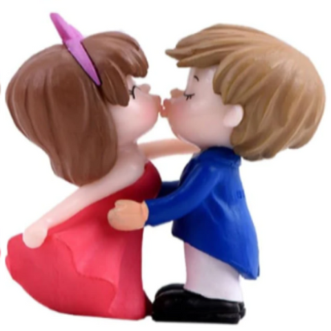 Cute Couple Kiss Figurin Miniature Showpiece Statue For Gift,Lovers K4278