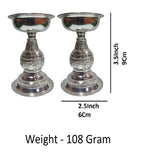 Sigaram 9X6 Cm Deepa Made by Pure German Silver For Pooja K4313