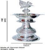 Sigaram 11 Inch Diya Made By Pure German Silver For Home Pooja Decor K4328