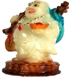 Radium Laughing Buddha - Happy Man - will shine in the dark as radium best suited for Home, Office and Car Dashboard - K435