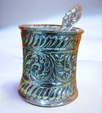 Sigaram Antique German Silver Panchpatre With Uddarane For Home Pooja Decor K4392