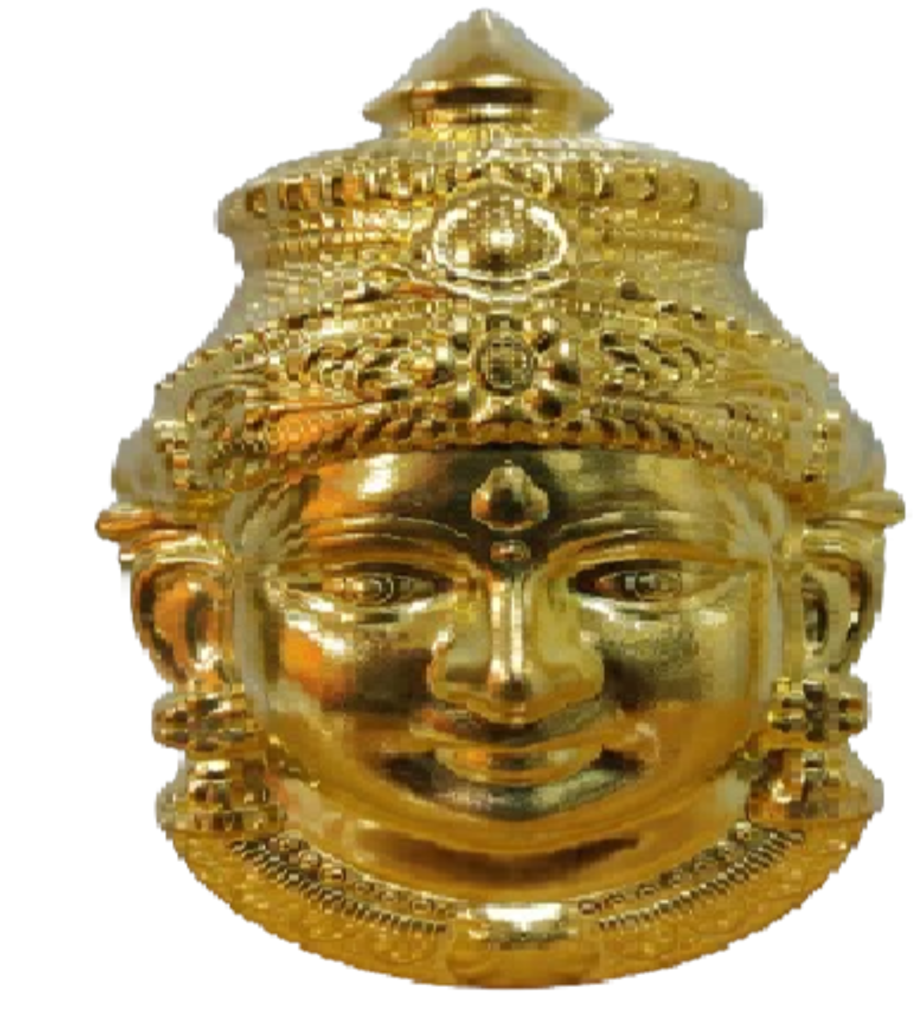 Sigaram 7.5x4 Inch German Silver Lakshmi Face Mukoot For Vara Mahalakshmi Festival K4413
