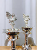 Sigaram 11 Inch Diya Made By Pure German Silver For Home Pooja Decore K4414