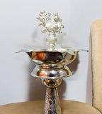 Sigaram 17 Inch Diya Made By Pure German Silver For Home Pooja Decore K4416