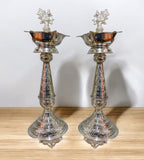 Sigaram 17 Inch Diya Made By Pure German Silver For Home Pooja Decore K4416