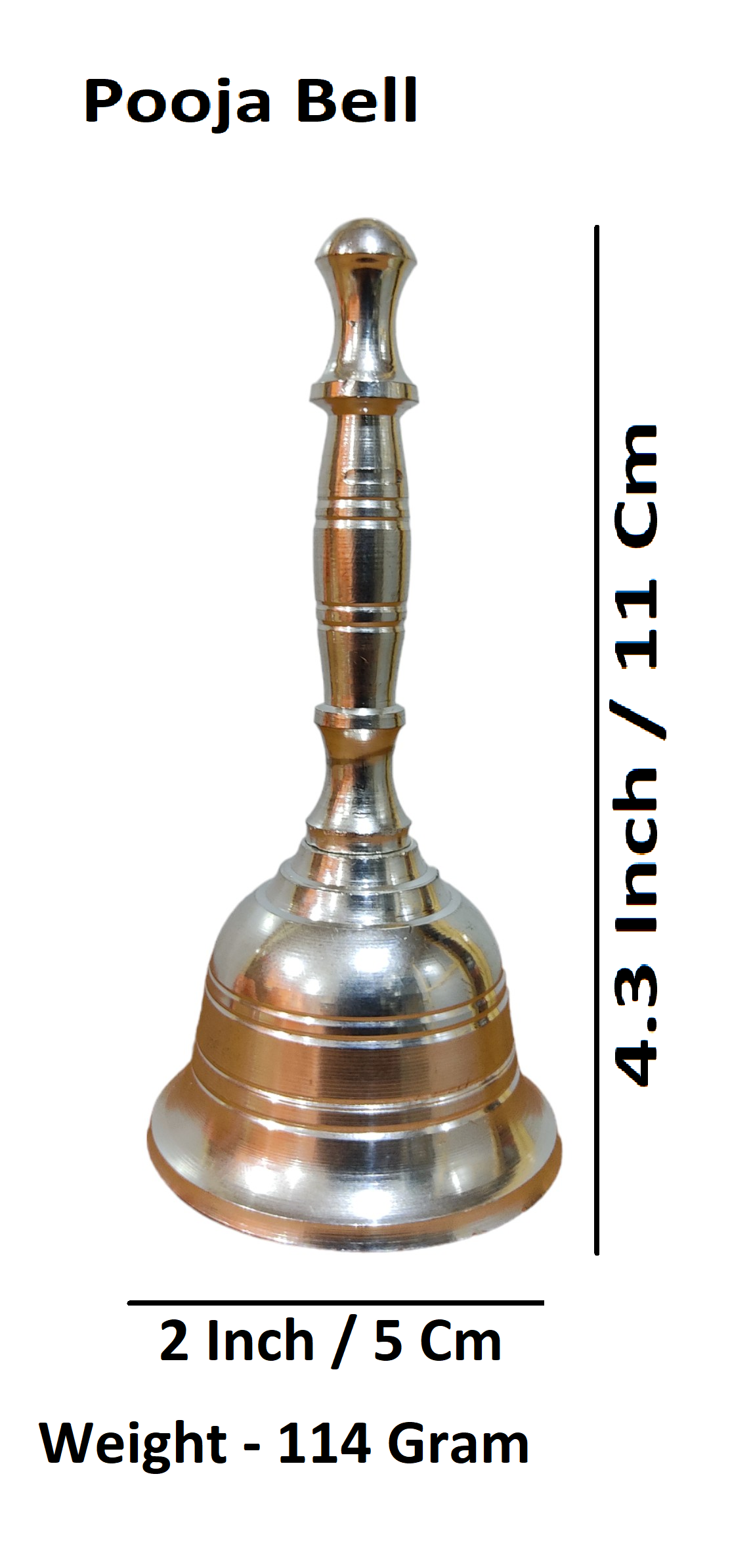 Sigaram 4.3 Inch Pooja Bell For Home Pooja Decore K4417