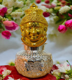 Sigaram German Silver Kalash and Lakshmi Face Mukoota For Vara Mahalakshmi Festival K4422