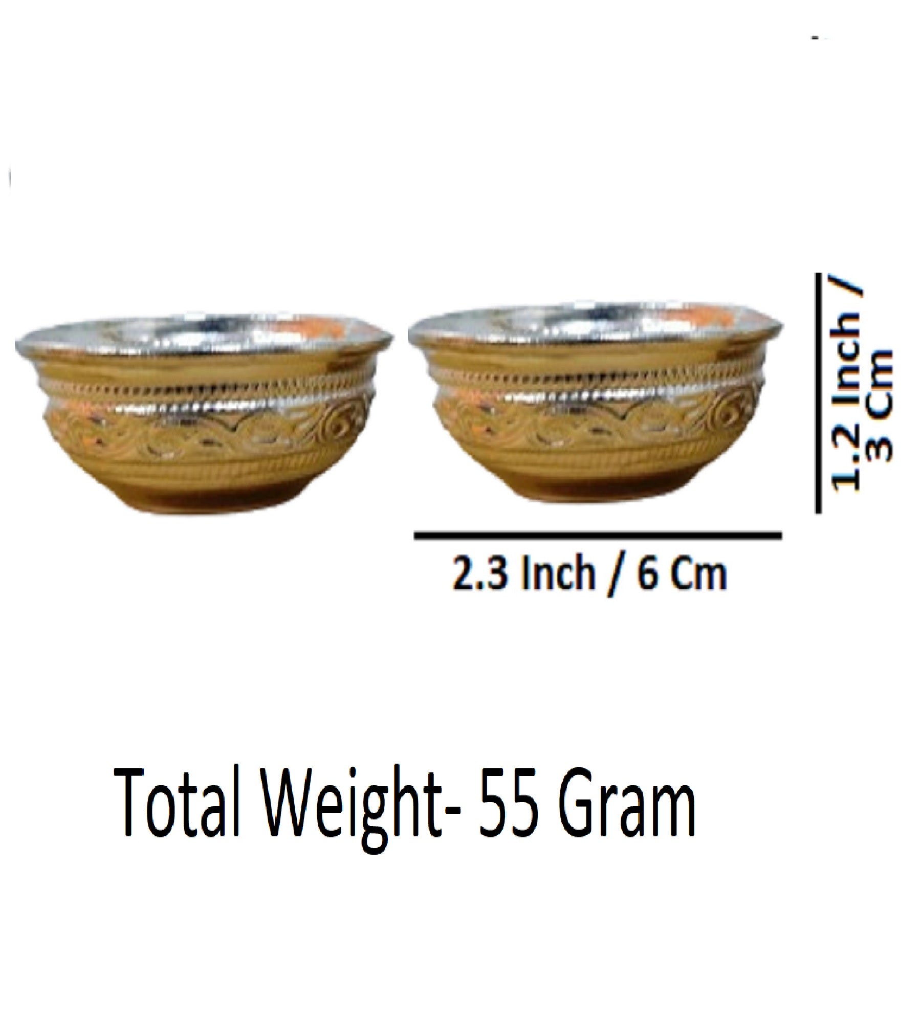 Sigaram German Silver Kum Kum Bharani Cup For Home Pooja Decore K4426