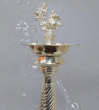 Sigaram 21 Inch Diya Made By Pure German Silver For Home Pooja Decore K4430