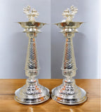 Sigaram 21 Inch Diya Made By Pure German Silver For Home Pooja Decore K4430