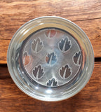 Sigaram German Silver 5 Inch Florel Design Plate For Home Pooja Decore K4431